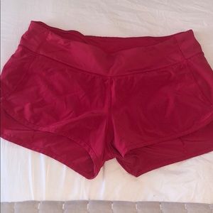 Lululemon speed short Size 8. Hot pink 2.5 inseam.